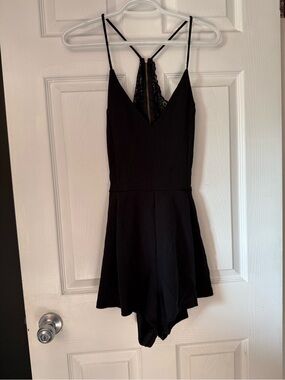 Revamped Black Elastic-Waist Jumpsuit